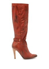 Marc Jacobs Runway Ruched-front distressed-leather boots