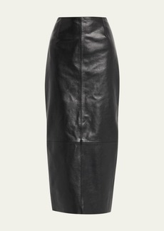 Marc Jacobs Runway Leather Cinched Midi Skirt