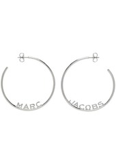 Marc Jacobs Silver Monogram Hoop Earrings
