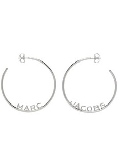 Marc Jacobs Silver Monogram Hoop Earrings