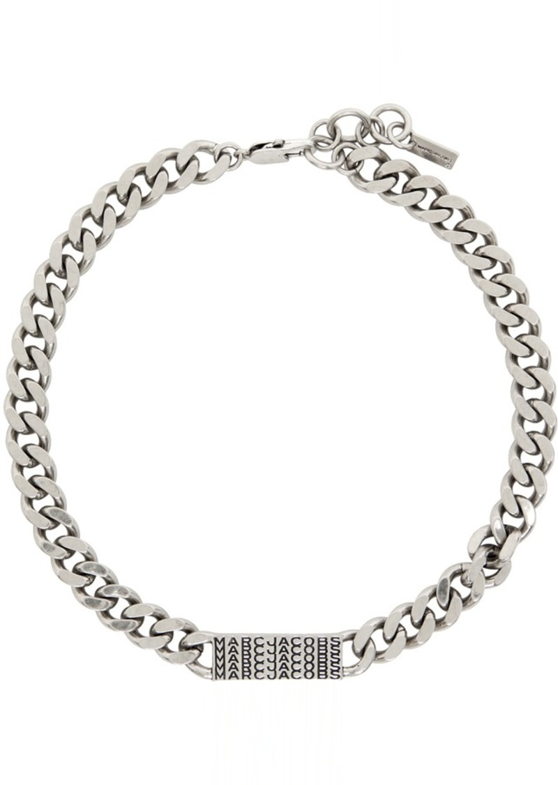 Marc Jacobs Silver 'The Barcode Monogram ID Chain' Necklace