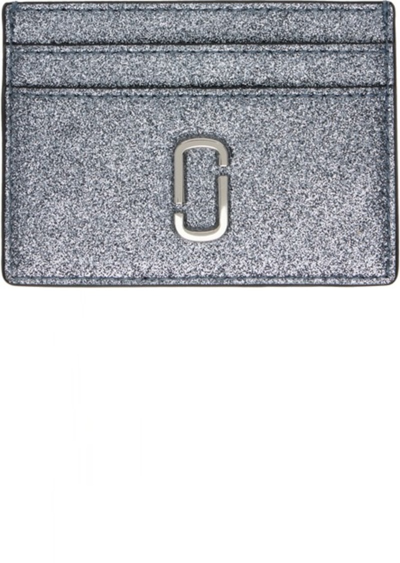 Marc Jacobs Silver 'The Galactic Glitter J Marc' Card Holder