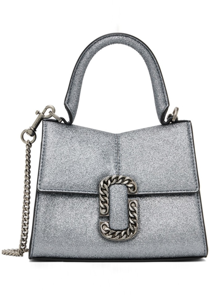 Marc Jacobs Silver 'The Galactic Glitter St. Marc Mini' Top Handle Bag