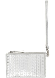 Marc Jacobs Silver 'The Leather Top Zip Wristlet' Wallet