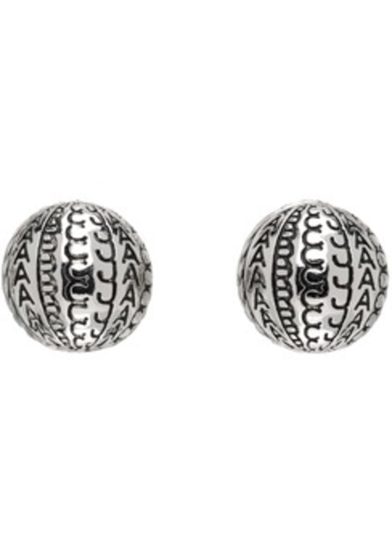 Marc Jacobs Silver 'The Monogram Ball Chain Stud' Earrings