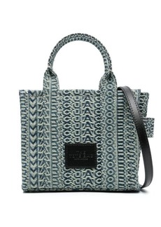 MARC JACOBS THE WASHED MONOGRAM DENIM MINI TOTE  BAGS