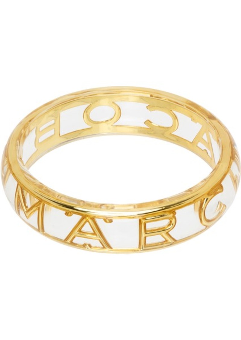 Marc Jacobs Transparent & Gold Monogram Cuff Bracelet