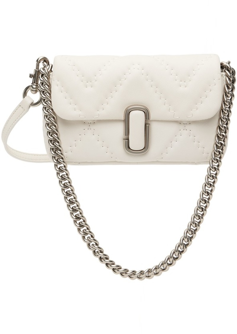 Marc Jacobs White Mini 'The Quilted Leather J Marc' Shoulder Bag