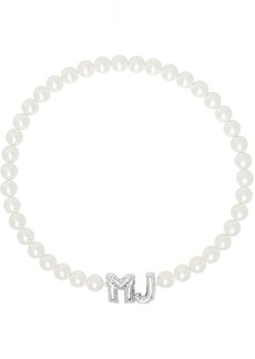Marc Jacobs White 'MJ' Balloon Pearl Necklace