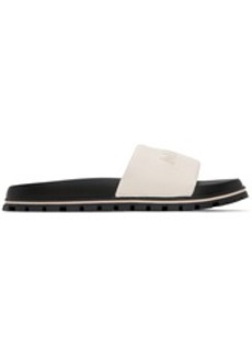 Marc Jacobs White 'The Leather Slide' Sandals