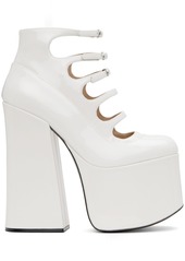 Marc Jacobs White 'The Patent Leather Kiki' Heels