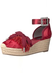 Marc Jacobs Women's Maggie Pompom Platform Espadrille Wedge Sandal red 3 M EU ( US)