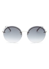 MARC JACOBS Women's Marc Rimless Round Sunglasses, 60mm