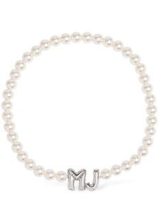Marc Jacobs Mj Balloon Faux Pearl Collar Necklace