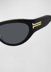 Marc Jacobs Monogram Acetate Wrap Sunglasses 