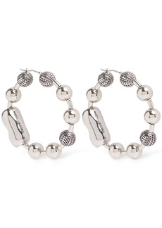 Marc Jacobs Monogram Ball Chain Hoop Earrings