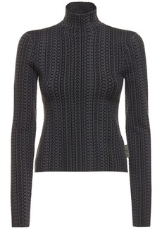 Marc Jacobs Monogram Compact Knit Mockneck Sweater