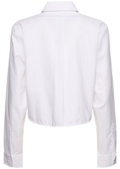 Marc Jacobs Monogram Cotton Poplin Crop Shirt