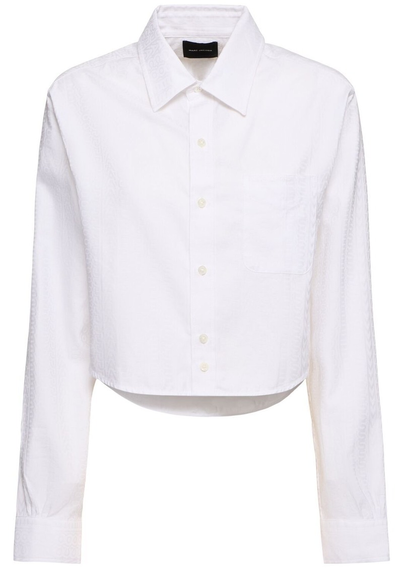 Marc Jacobs Monogram Cotton Poplin Crop Shirt