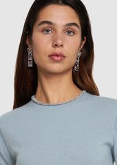 Marc Jacobs Monogram Crystal Drop Earrings