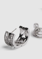 Marc Jacobs Monogram Crystal Hoop Earrings