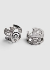 Marc Jacobs Monogram Crystal Hoop Earrings