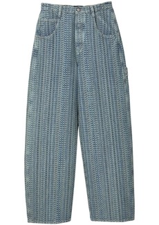 Marc Jacobs monogram-print wide-leg jeans