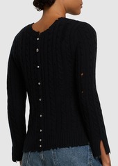 Marc Jacobs Shrunken Cashmere Blend Cable Cardigan