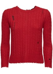 Marc Jacobs Shrunken Cashmere Blend Cable Cardigan