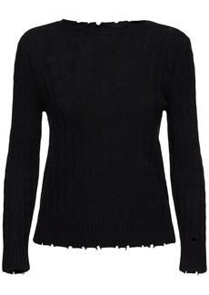 Marc Jacobs Shrunken Cashmere Blend Cable Cardigan