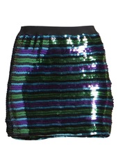 Marc Jacobs The Disco Sequin Stripe Mini Skirt