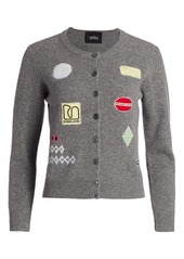 Marc Jacobs The Embroidered Long-Sleeve Button-Up Wool Cardigan