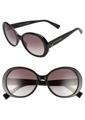 Marc Jacobs 56mm Round Sunglasses in Black at Nordstrom