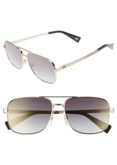 The Marc Jacobs 59mm Gradient Navigator Sunglasses in Gold at Nordstrom