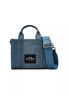 Marc Jacobs The Small Crystal-Embellished Denim Tote Bag