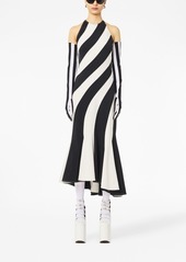 Marc Jacobs Wave striped halterneck dress