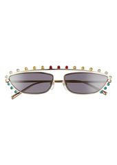 Women's The Marc Jacobs 60mm Multicolored Cat Eye Sunglasses - Multi Color Gold/ Grey Blue