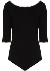 Marc Jacobs pearl-trimmed bodysuit