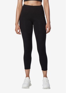 Marc New York Andrew Marc Sport High Rise 7/8 Leggings with Mixed Rib Pants - Black