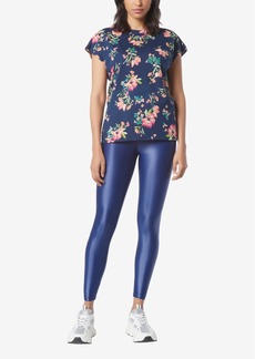 Marc New York Andrew Marc Sport Women's Floral Printed Crew T-Shirt - Midnight Combo