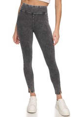 Marc New York Andrew Marc Sport Women's High Rise 7/8 Jeggings Pant with Side Vent - Navy