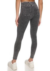 Marc New York Andrew Marc Sport Women's High Rise 7/8 Jeggings Pant with Side Vent - Navy