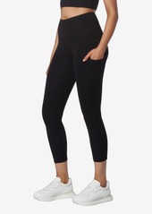 Marc New York Andrew Marc Sport Women's High Rise 7/8 Leggings with Pockets - Black