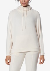Marc New York Andrew Marc Sport Women's Long Sleeve Cowl Neck Pull Over Top - Oatmeal