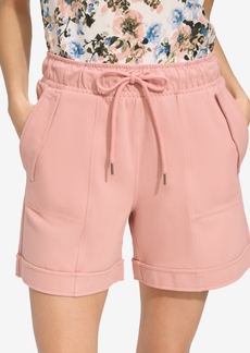 Marc New York Andrew Marc Sport Women's Pull On High Rise Twill Utility Shorts - Rose