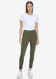 Marc New York Andrew Marc Sport Women's Pull On Ponte Pants with Twisted Seams - Forest Green