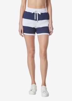 Marc New York Andrew Marc Sport Women's Rugby Stripe Shorts - Midnight