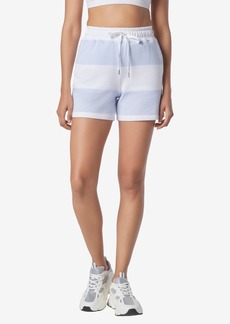 Marc New York Andrew Marc Sport Women's Rugby Stripe Shorts - French Blue