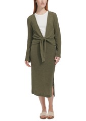 Marc New York Andrew Marc Sport Women's Tie-Front Bell-Sleeve Cardigan - Dusty Olive