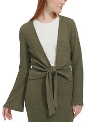 Marc New York Andrew Marc Sport Women's Tie-Front Bell-Sleeve Cardigan - Dusty Olive